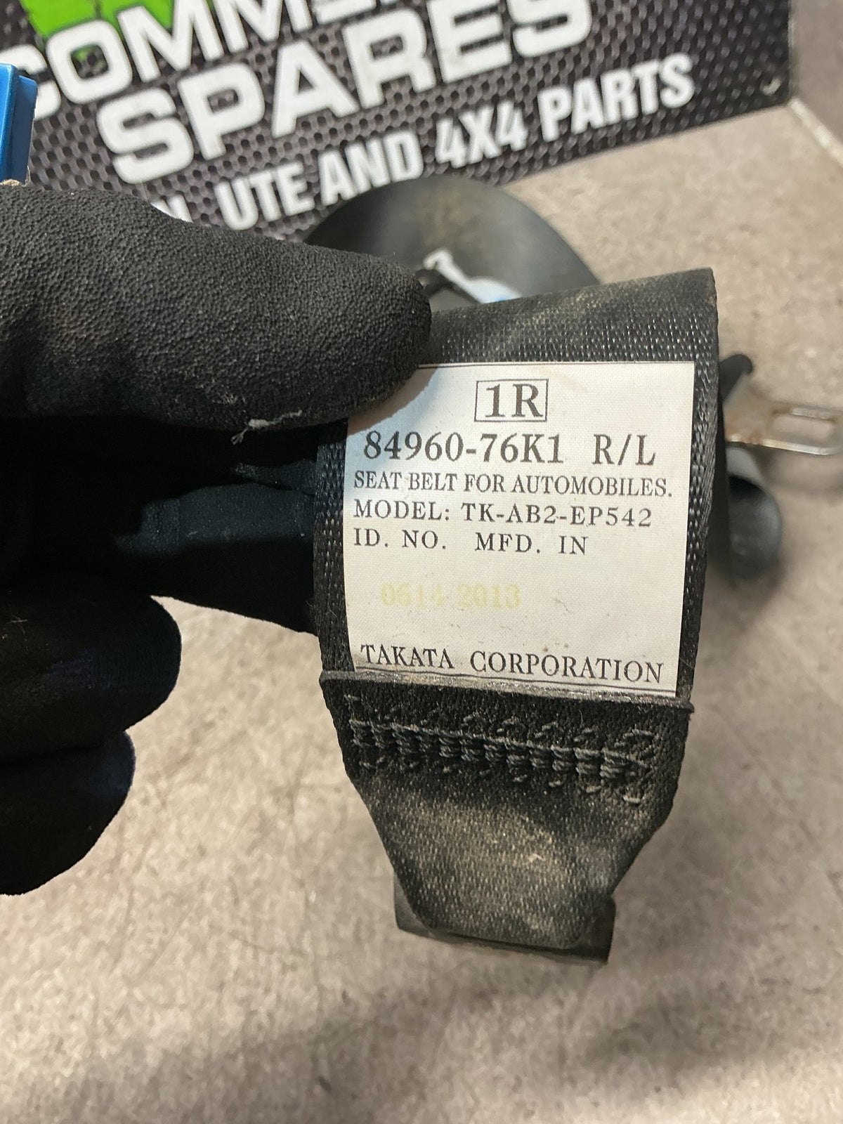 2014 Suzuki Grand Vitara II JT- Left Rear Seat Belt- (TAG15915) PN: TK-AB2-EP542