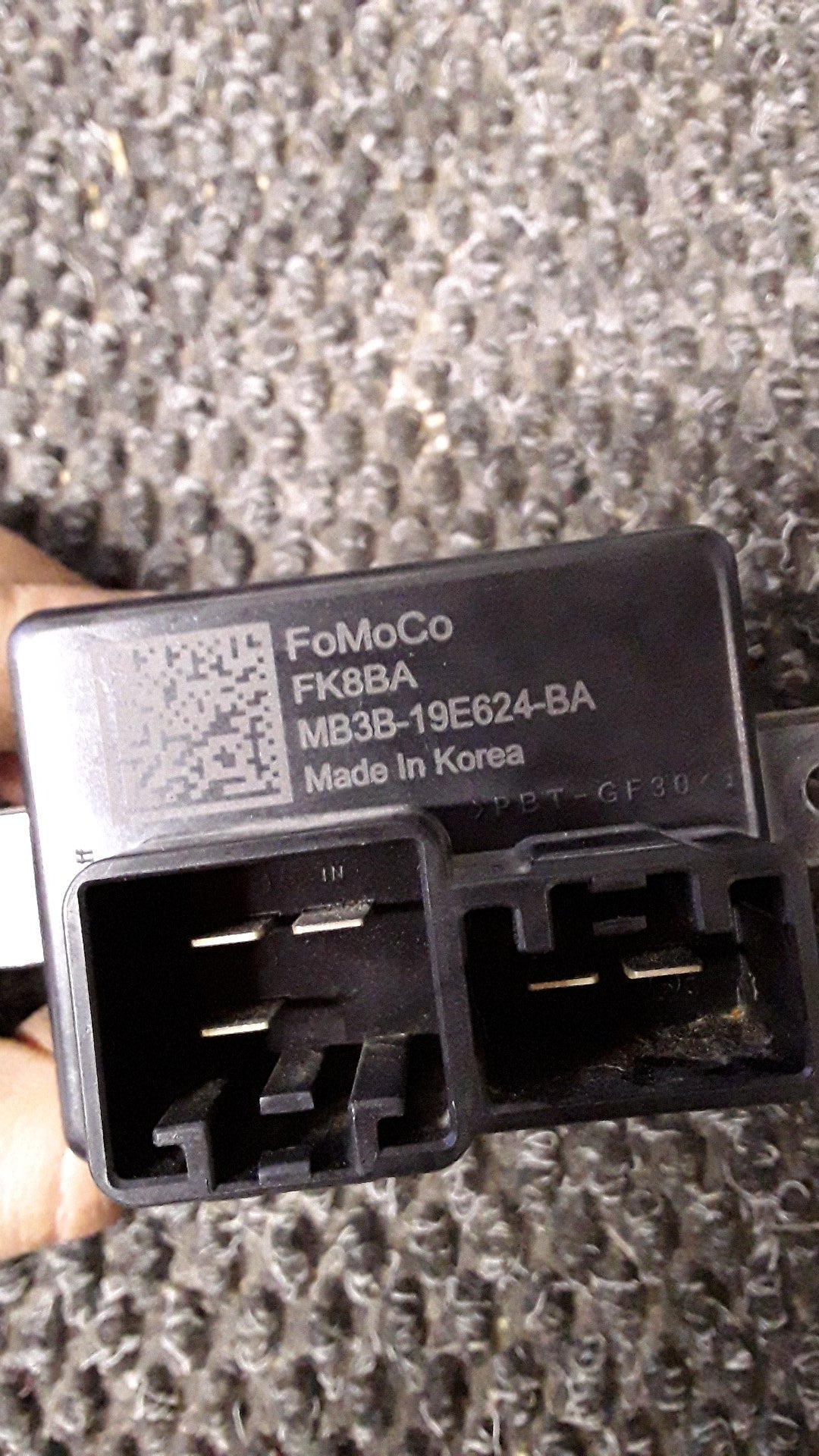 2021 Ford Puma ST-LINE 1.0P/7AT- Heater Fan Resistor- (TAG6544) PN: MB3B-19E624-BA
