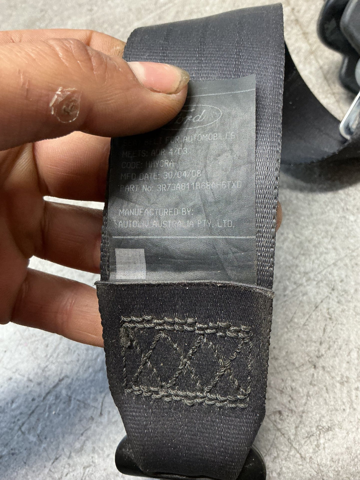 2008 Ford Territory 2W084- Right Rear Seat belt- (TAG13627)