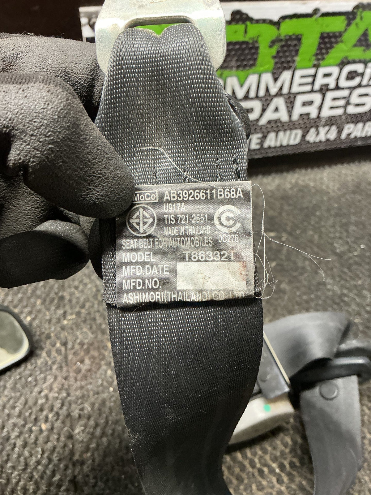 2011-2015 Ford Ranger PXI - Right Rear Seat belt - (TAG11492)