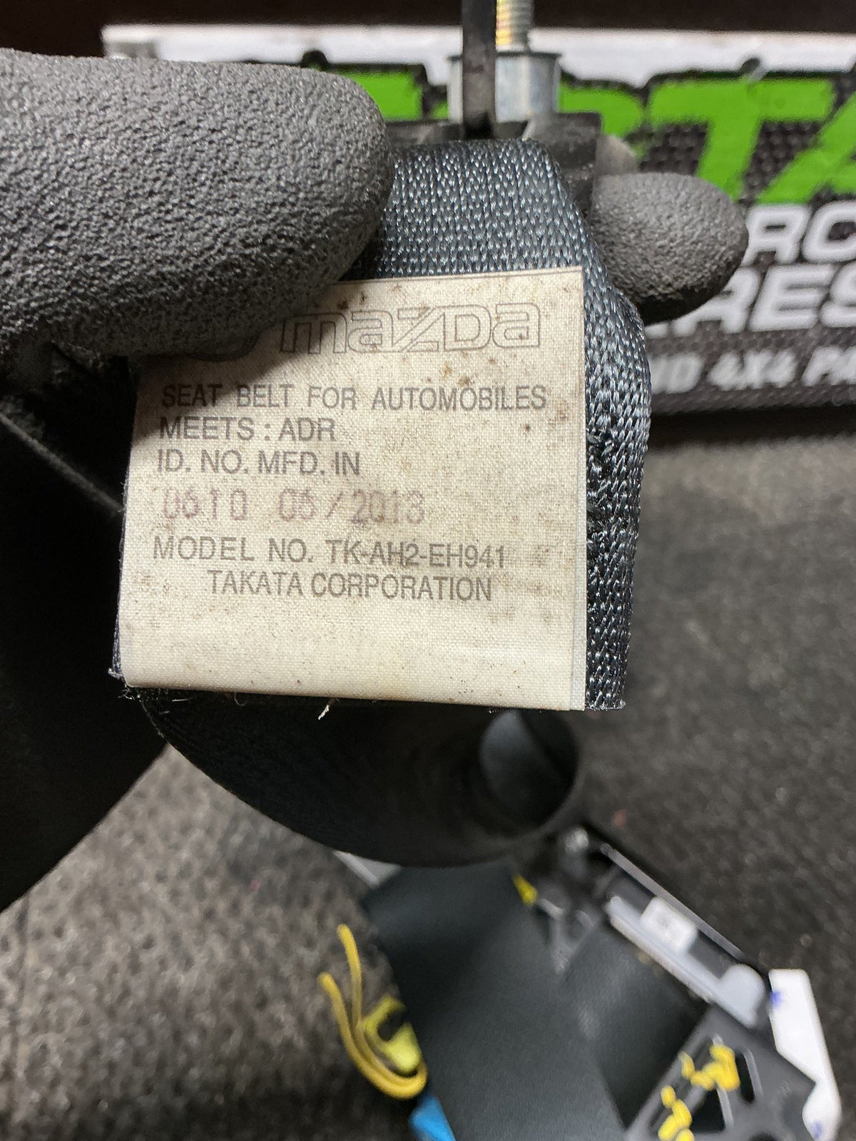 2013 Mazda CX-5 2W113- Right Front Seat Belt- (TAG10810)