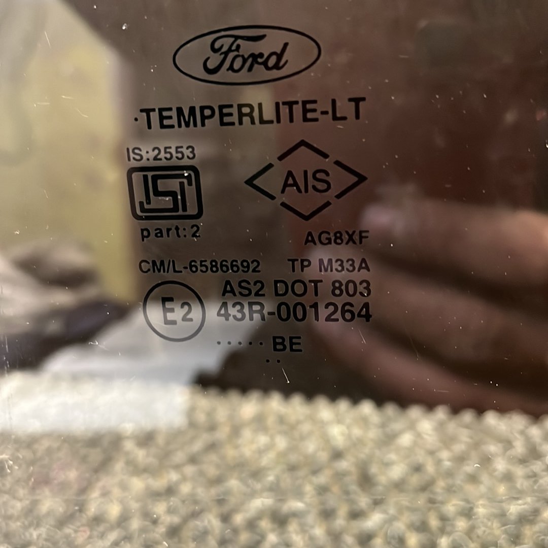 2015 Ford EcoSport- Left Rear Door Window- (TAG7864) PN: M33A