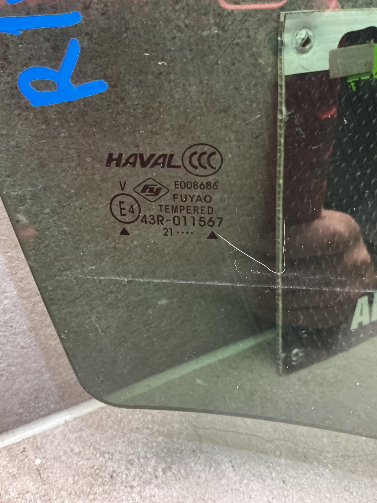 2021 Haval Jolion- Right Rear Door Glass- (TAG14616)