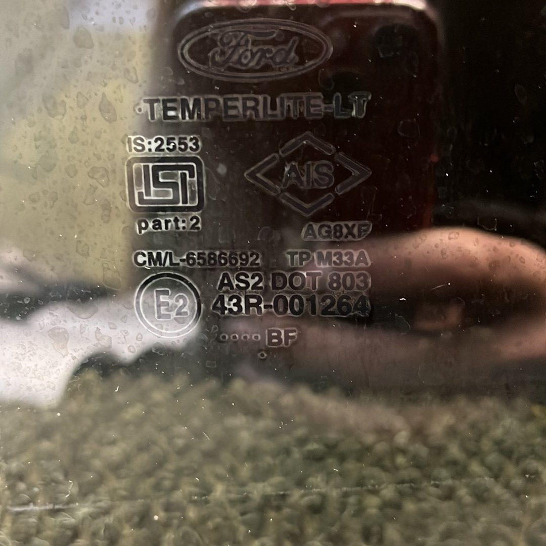 2015 Ford EcoSport- Left Rear Door Window- (TAG7863)