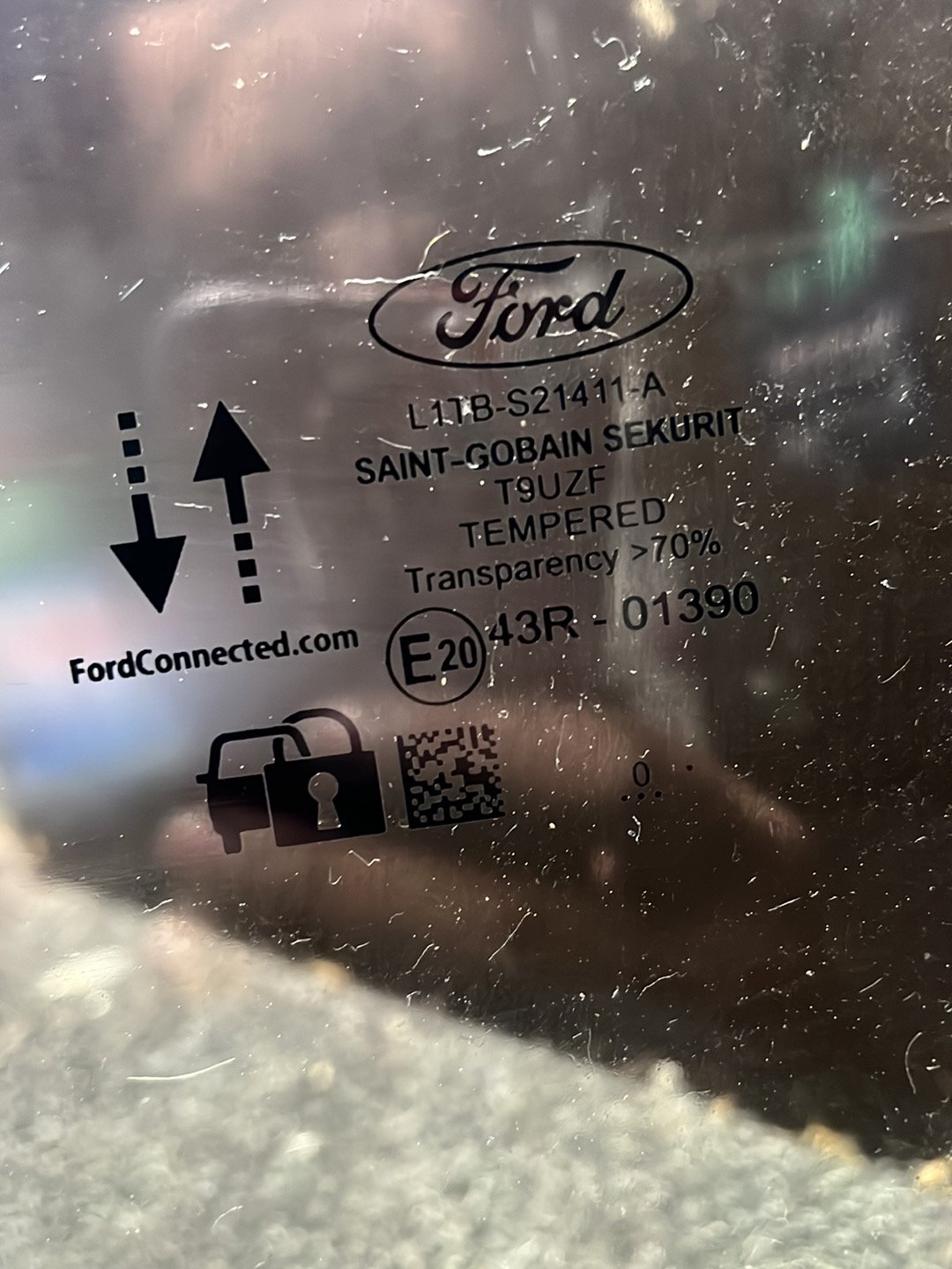 2021 Ford Puma- Left Front Door Window- (TAG8912)