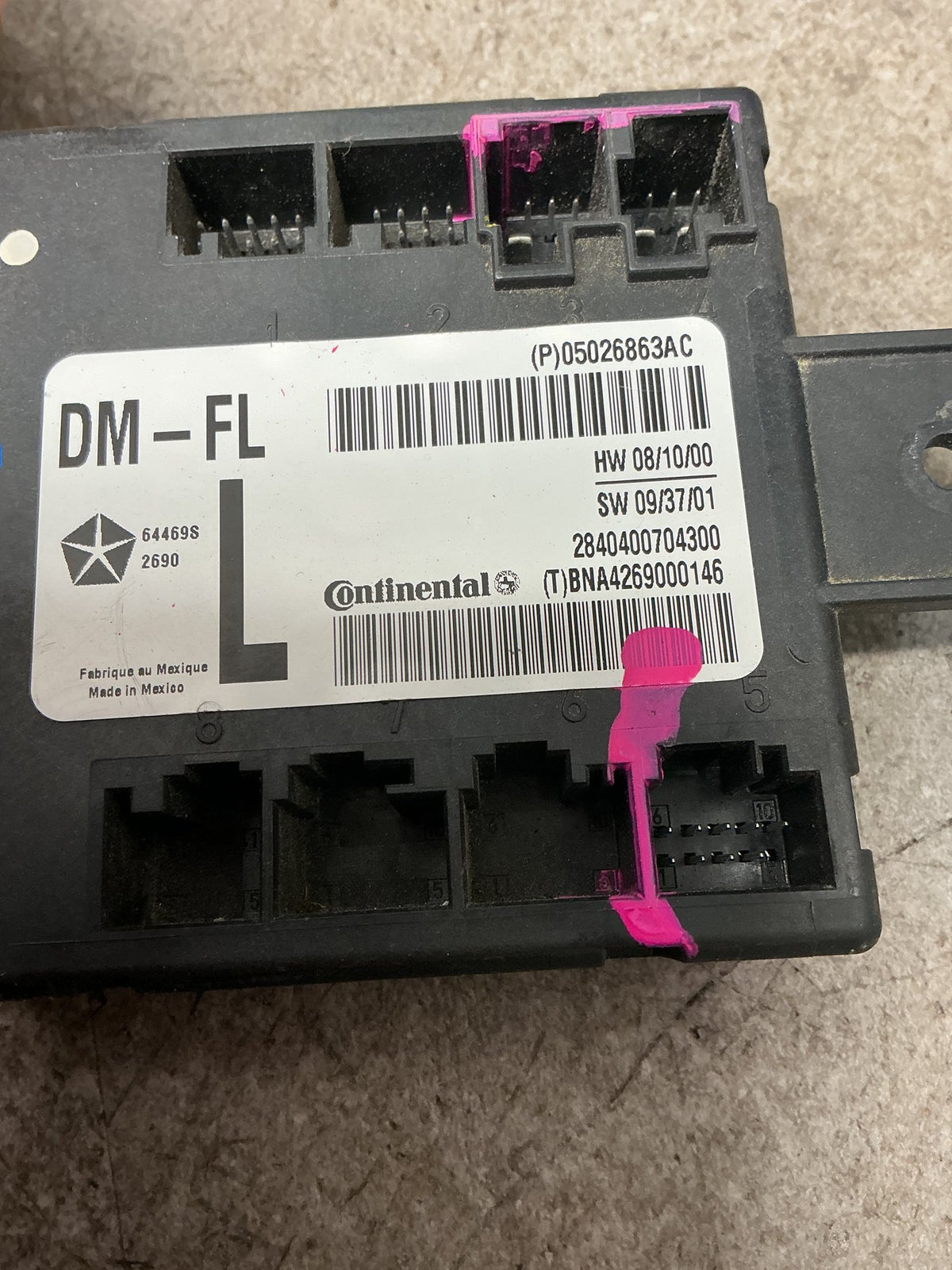 2008-2020 Dodge Journey JC- Left Front Door Control Module- (TAG14681)