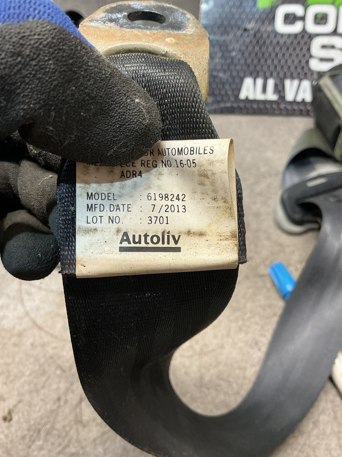 2005-2018 Suzuki Jimny SN- Right Rear Seat belt- (TAG16098)