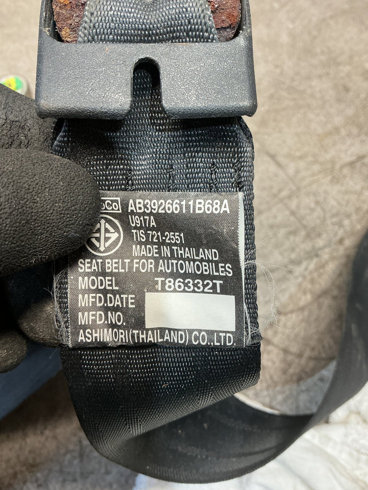2011-2015 Ford Ranger PXI - Right Rear Seat Belt - (TAG18068)