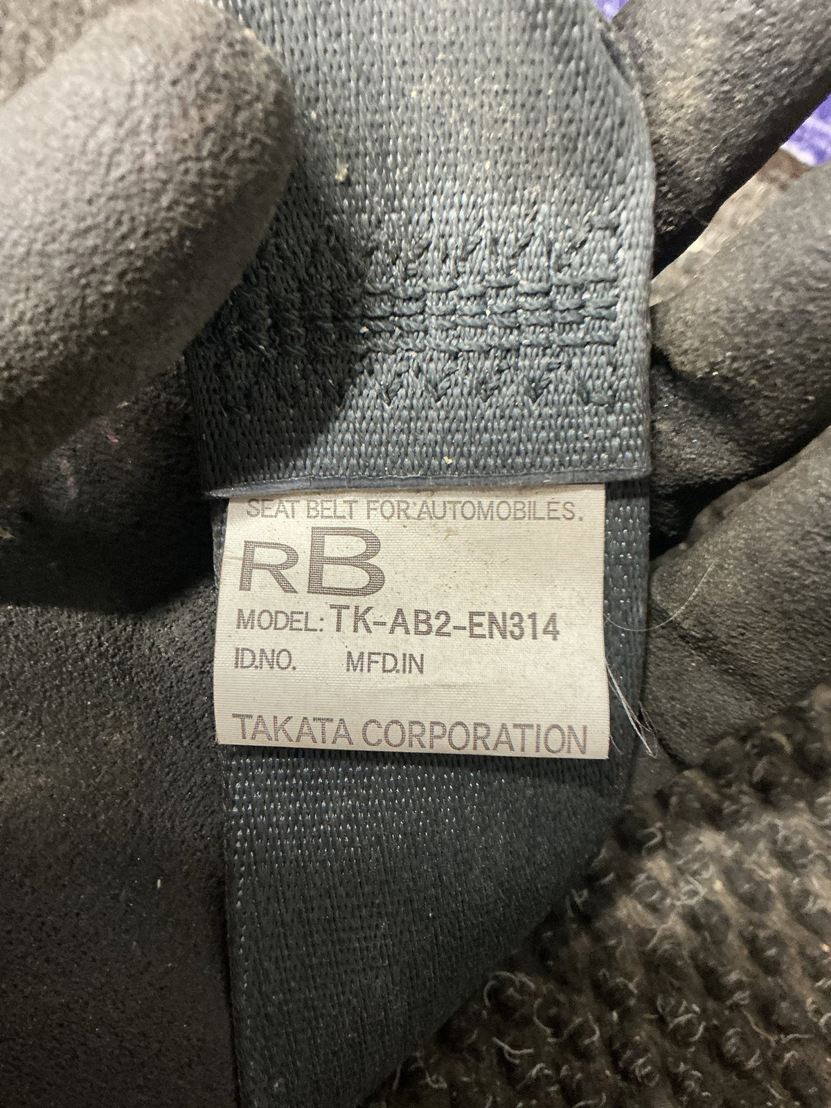 2012-2020 Mitsubishi Outlander III GF*W- Right Rear Seat belt- (TAG11406)