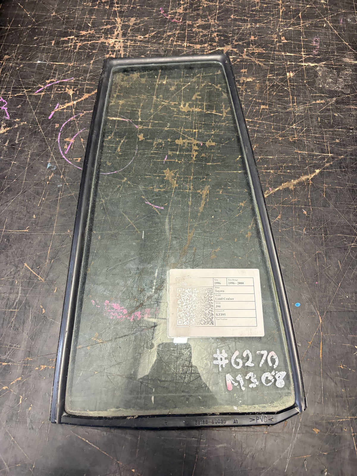 1996-2000 Toyota Land Cruiser J90 KZJ95 - Right Rear Quarter Door Glass - (TAG6270)