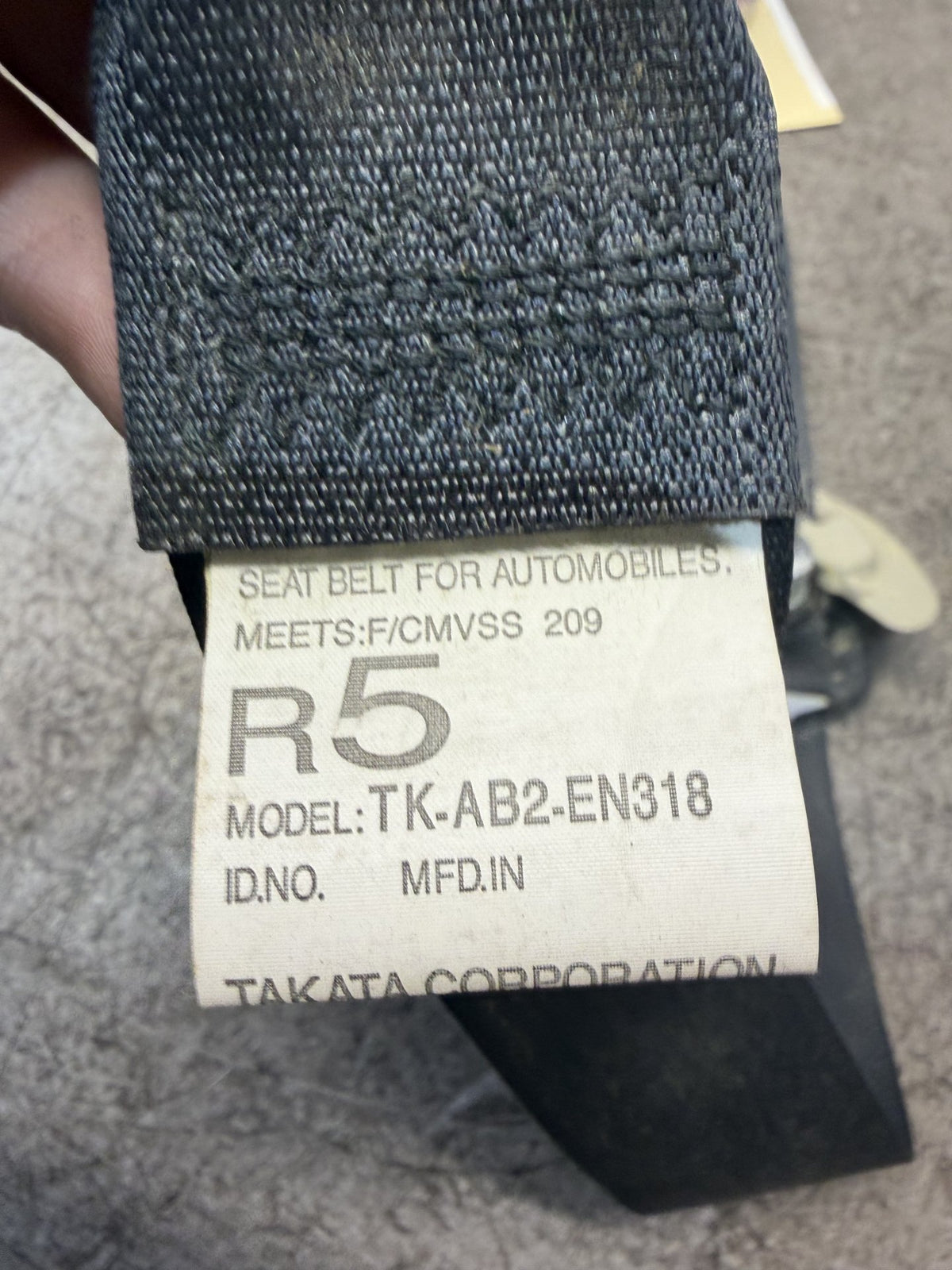 2012-2020 Mitsubishi Outlander GF*W GF GF8 - Right Rear Seat Belt - (TAG18695)