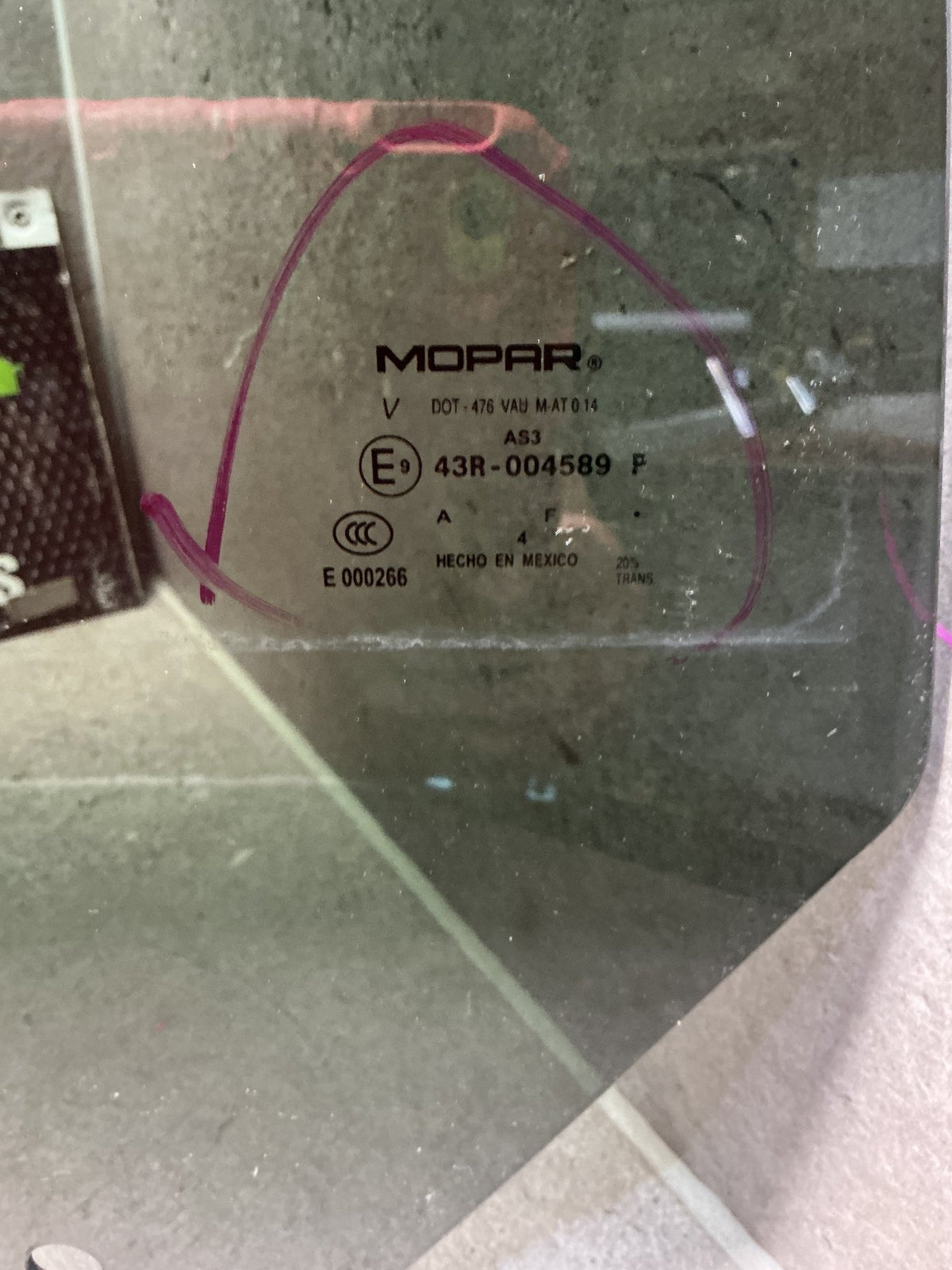 2013-2020 Dodge Journey JC- Right Rear Door Glass- (TAG14508)