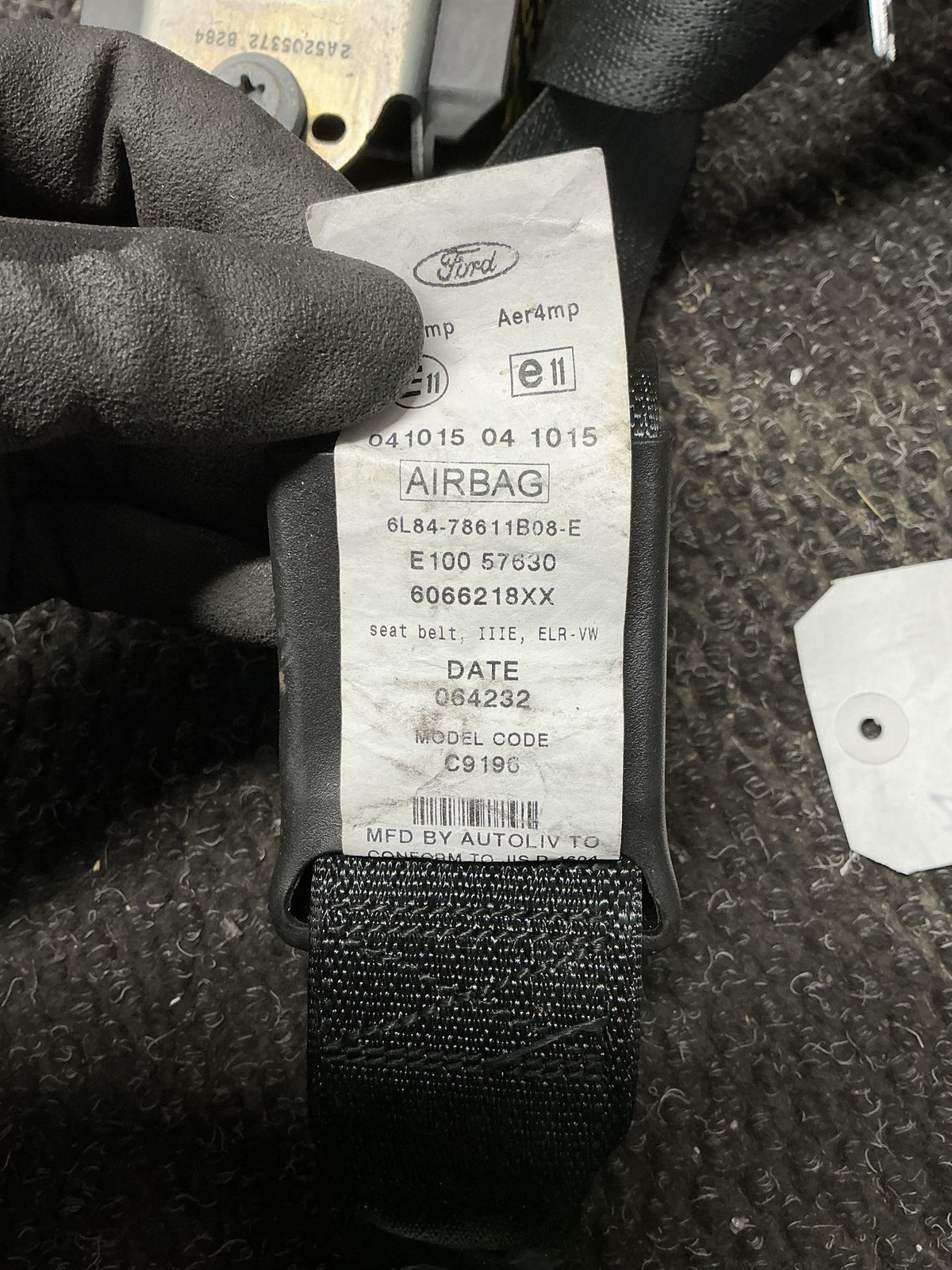 2007 Ford Escape 0W013- Right Front Seat Belt- (TAG10805)