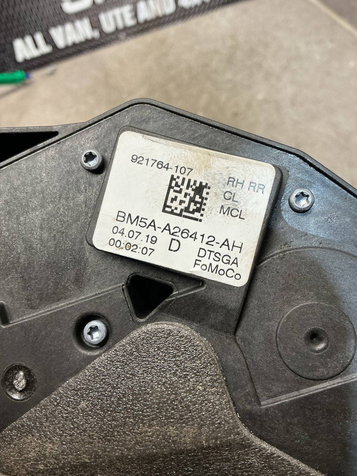 2020 Ford Escape ZG- Right Rear Door Lock Actuator- (TAG16269) PN: BM5A-A26412-AH