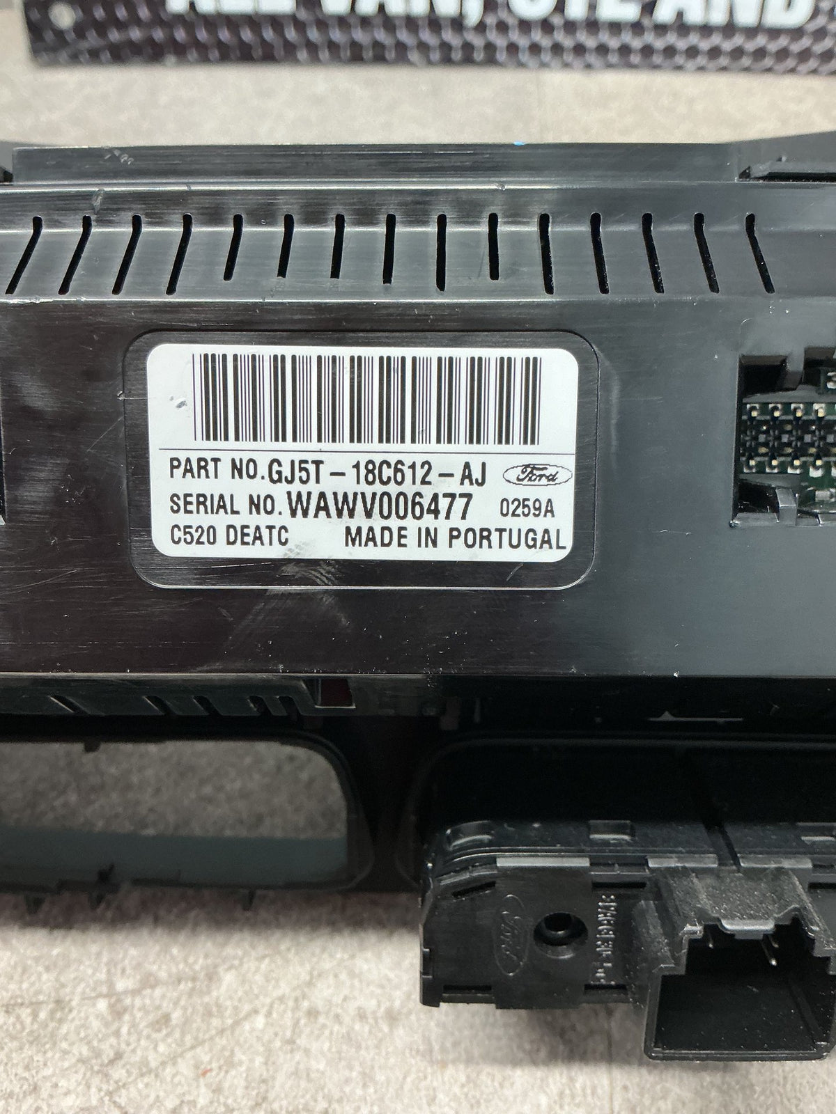 2016 Ford Escape ZG- Heater Controls- (TAG11909)