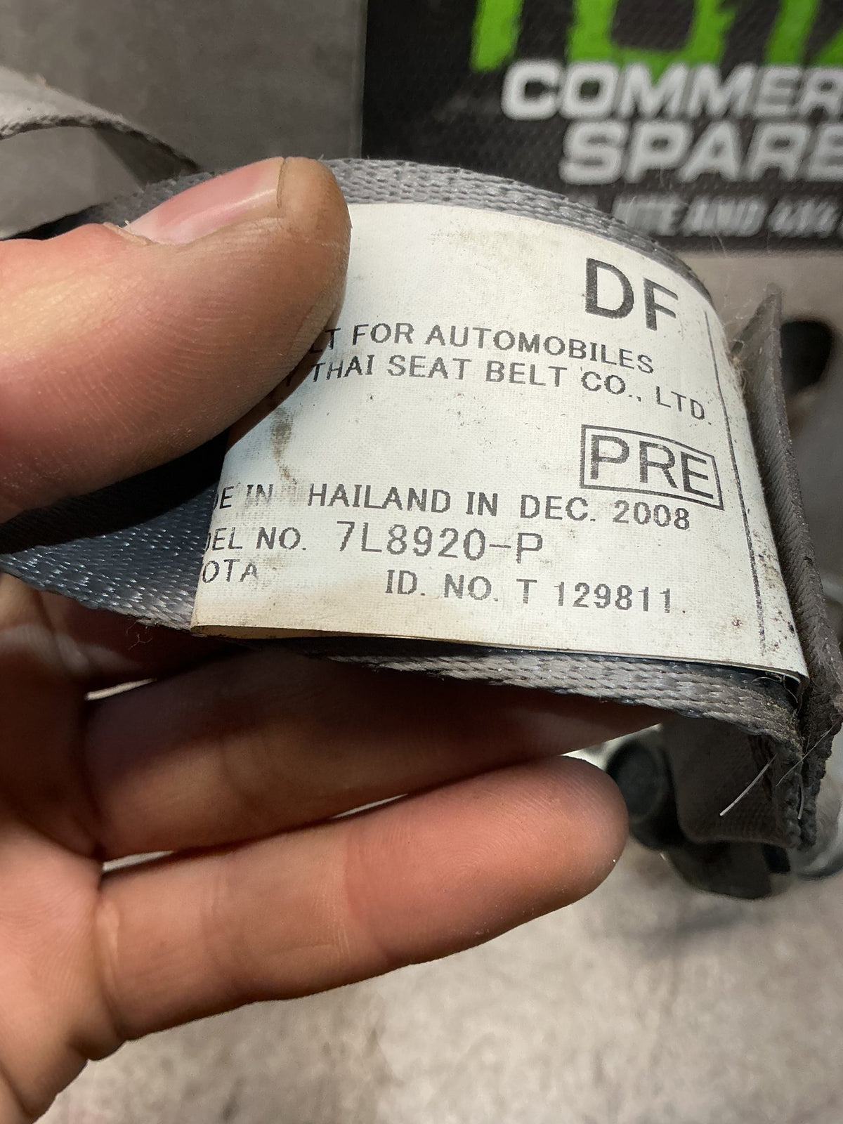2006-2011 Toyota Hilux VII N10- Left Front Seat Belt- (TAG16176)