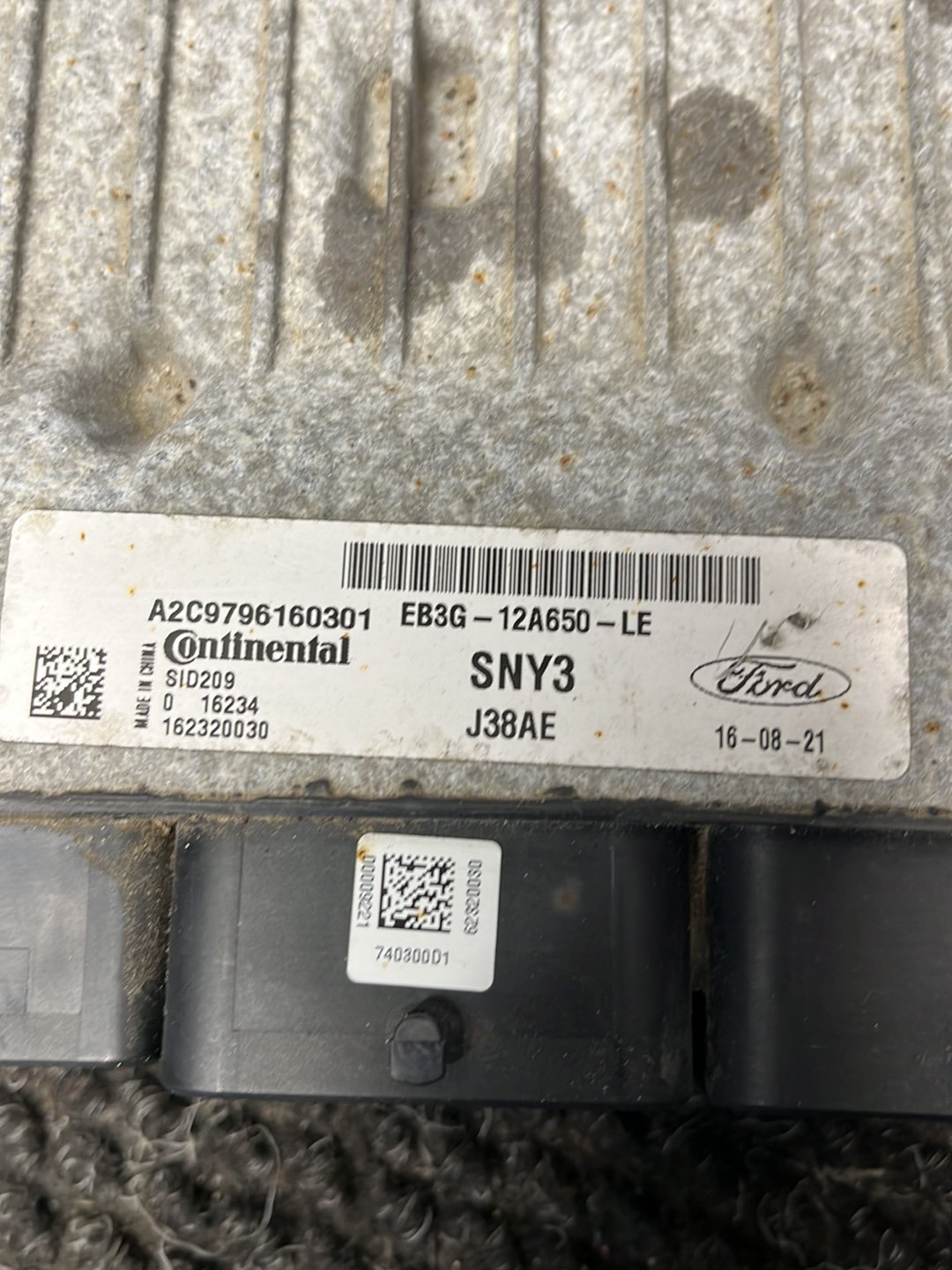 ECU, EB3G-12A650-LE, 2017, Ford, Ranger, PXII