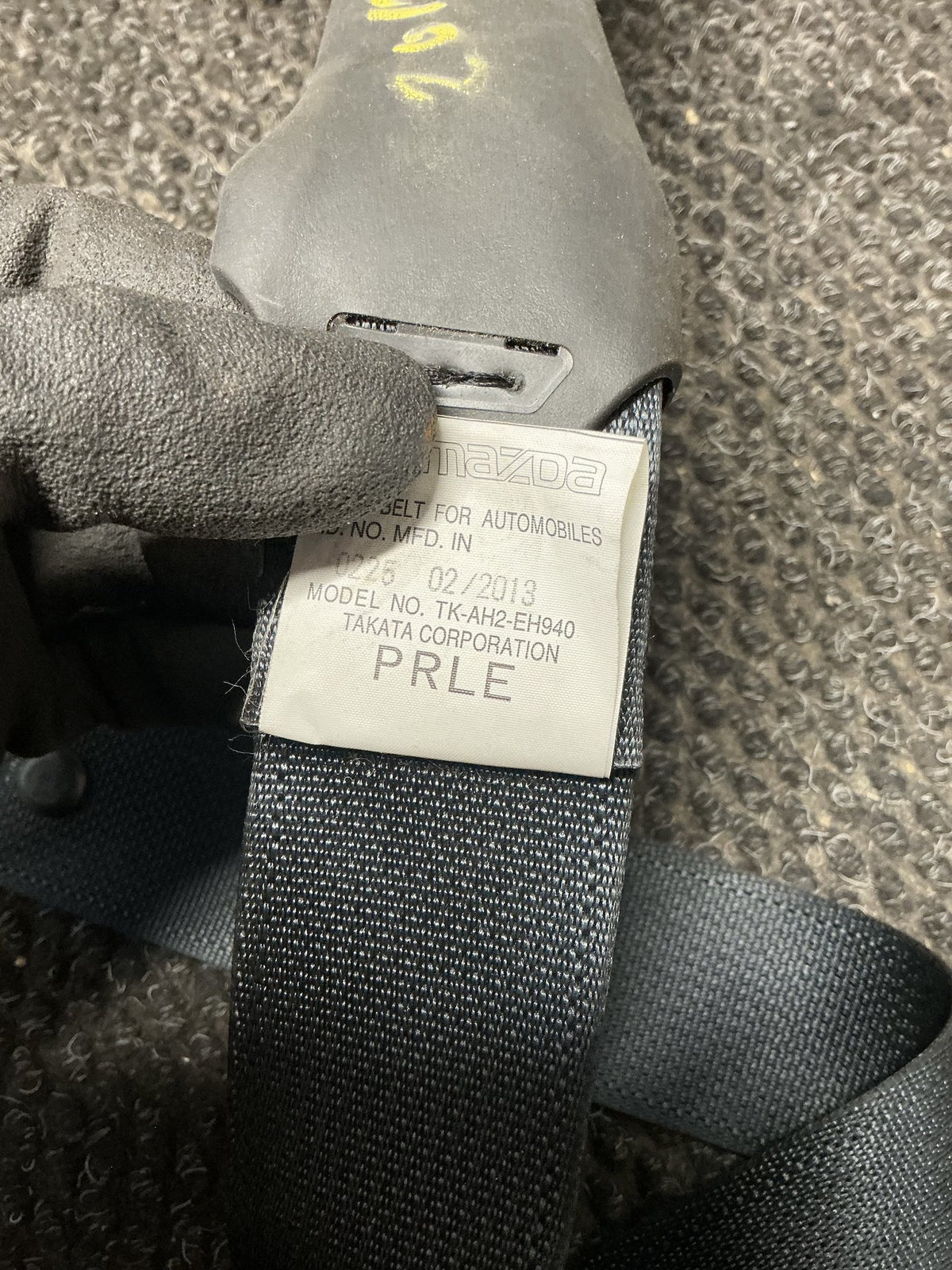 2013 Mazda CX-5 2W064- Right Front Seat Belt- (TAG10836) PN: TK-AH2-EH940