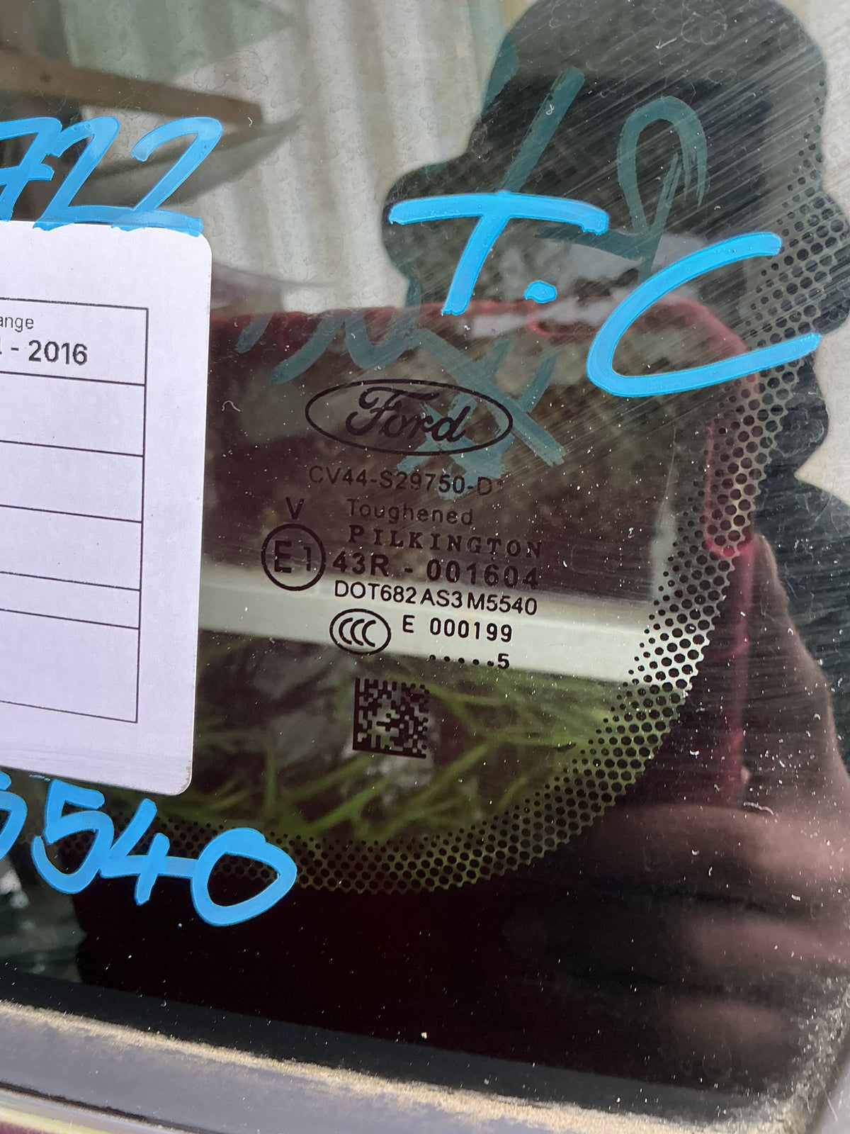 2014-2016 Ford Kuga II TF- Right Rear Quarter Door Glass- (TAG11722)