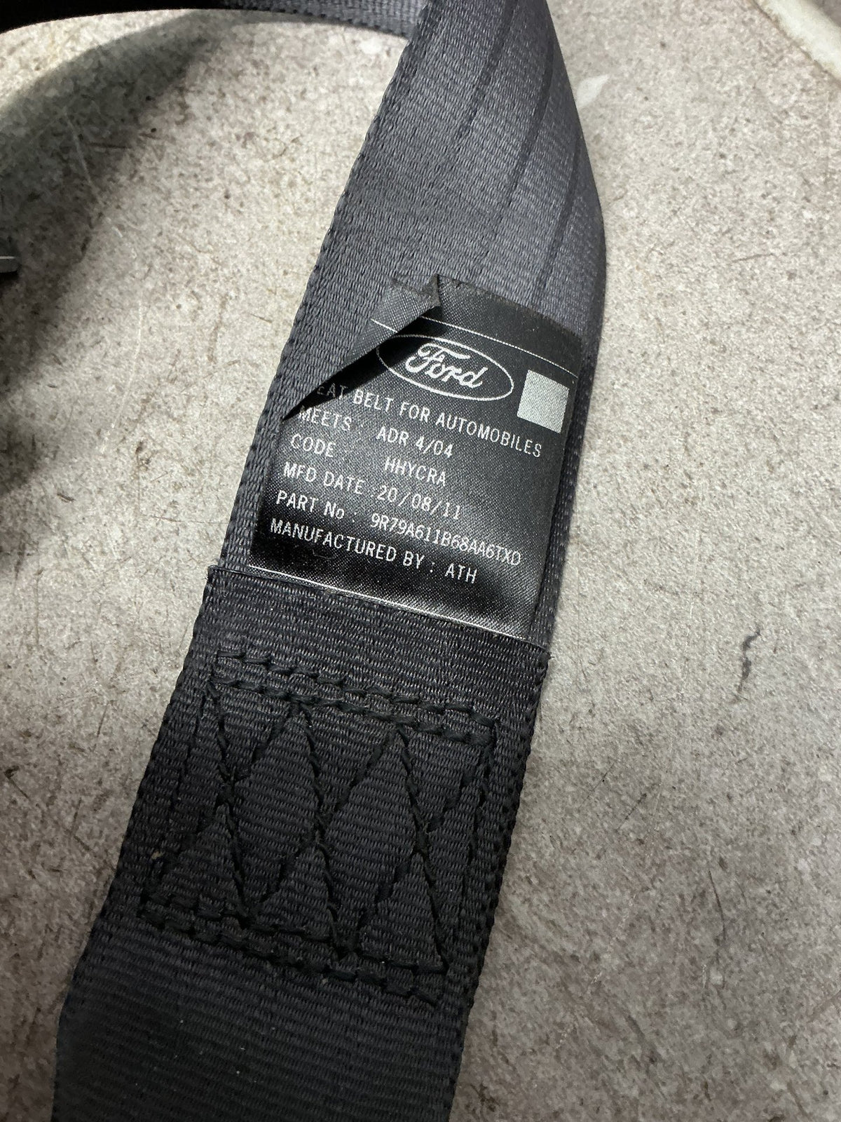 2012 Ford Territory- Right Rear Seat belt- (TAG16308)
