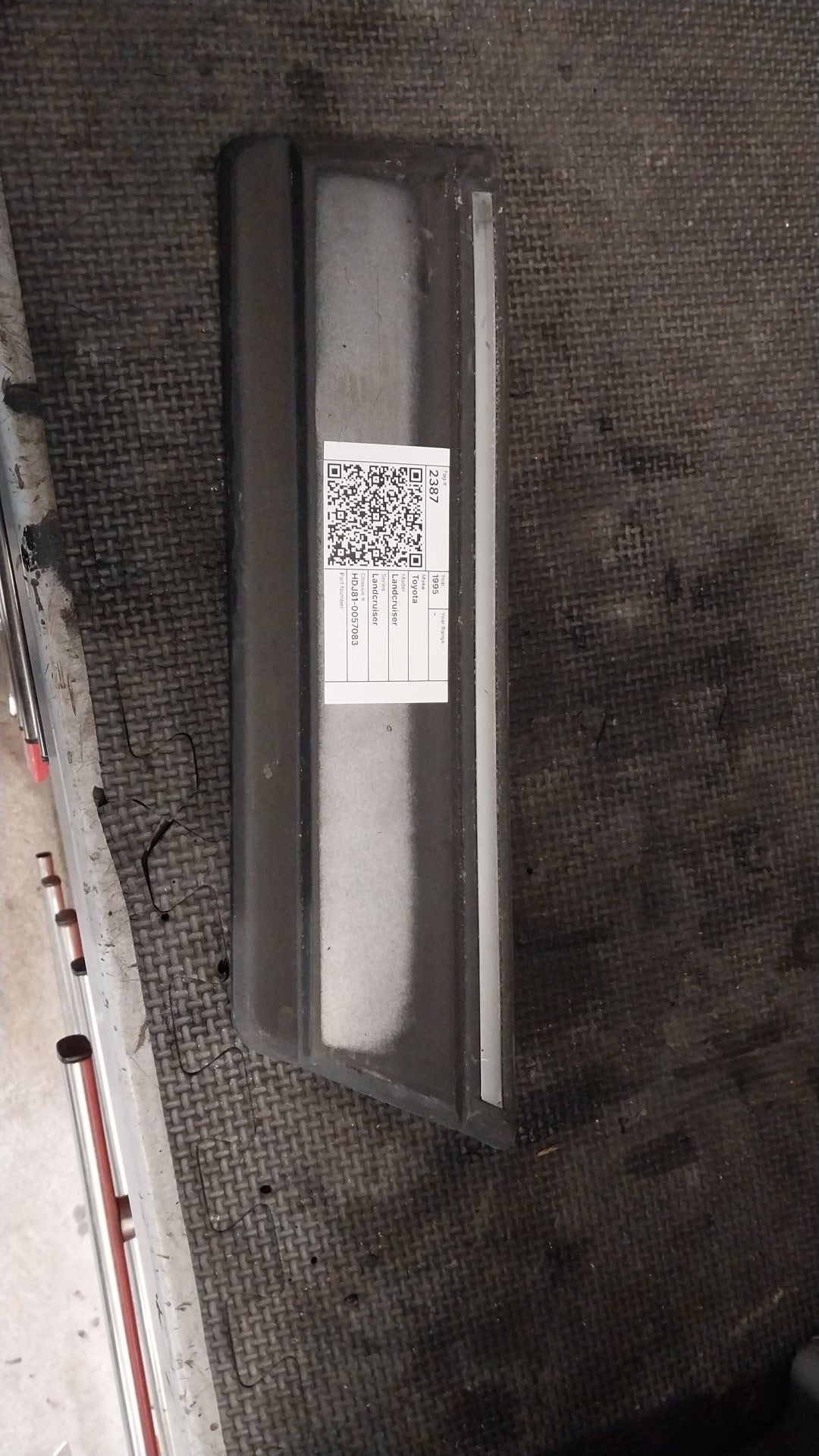 1995 Toyota Land Cruiser Landcruiser HDJ81- Left Rear Door Moulding- (TAG2387)