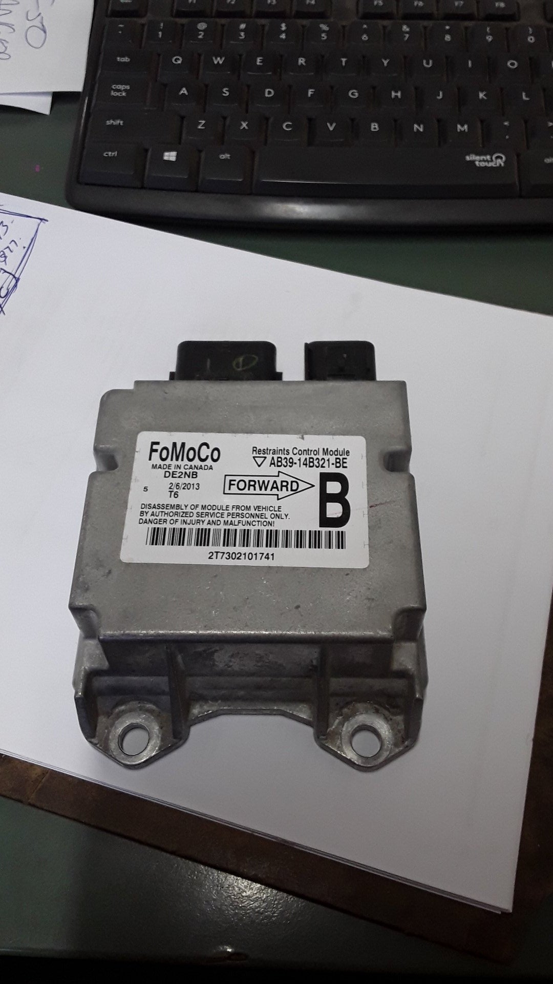 2011-2015 Ford Ranger PXI- Airbag Module- (TAG977)