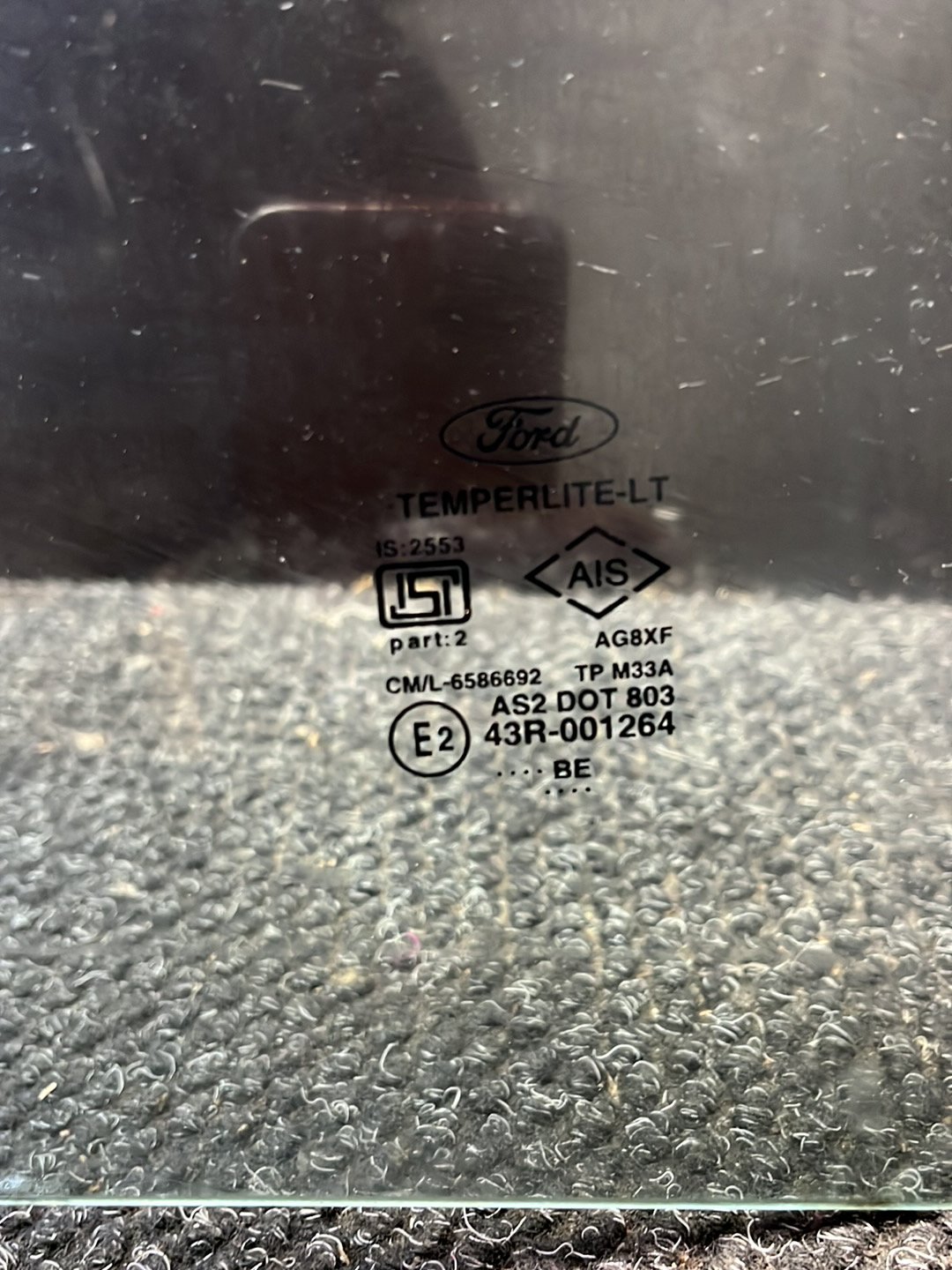 2014 Ford EcoSport- Right Rear Door Window- (TAG8975)