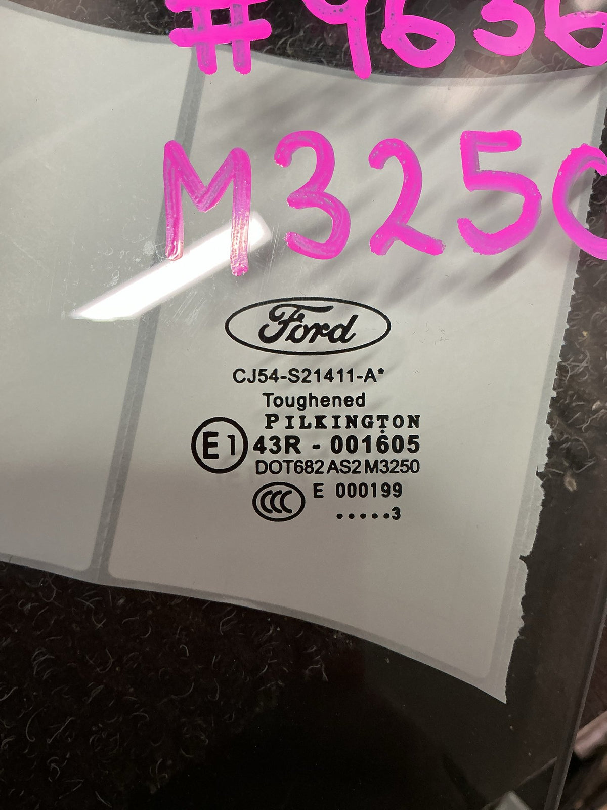 2013 Ford Kuga II TF- Left Front Door Glass- (TAG9636) PN: M3250