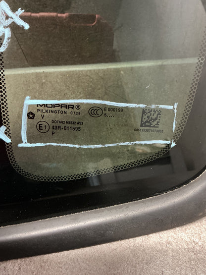 2016 Jeep Renegade B1- Left Rear Quarter Door Glass- (TAG12242) PN: M5532
