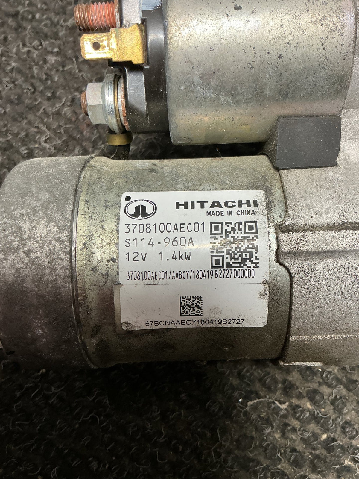 2017-2019 Haval H6- Starter Motor- (TAG10085)