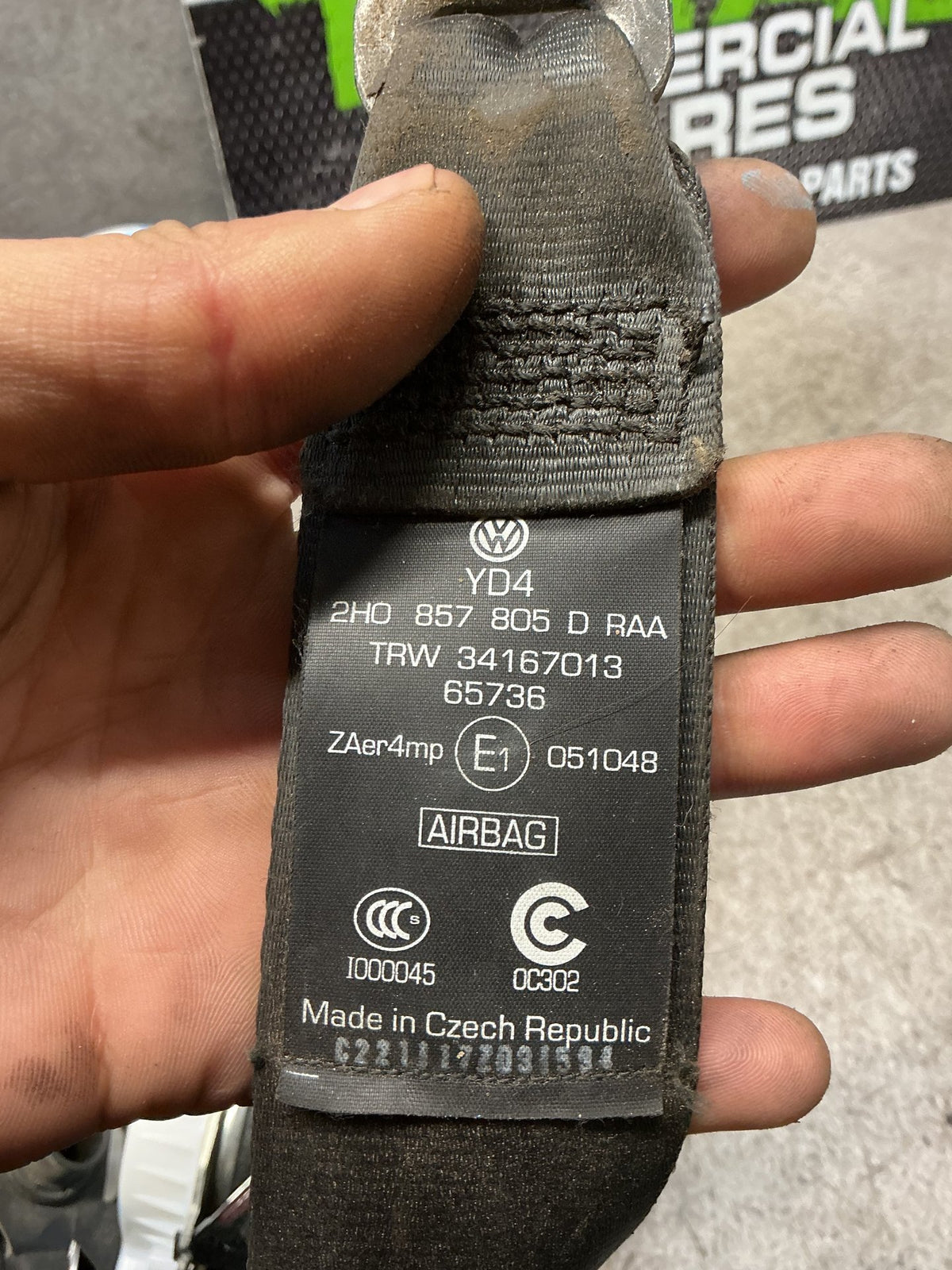 2014 Volkswagen Amarok- Left Front Seat Belt- (TAG16233)