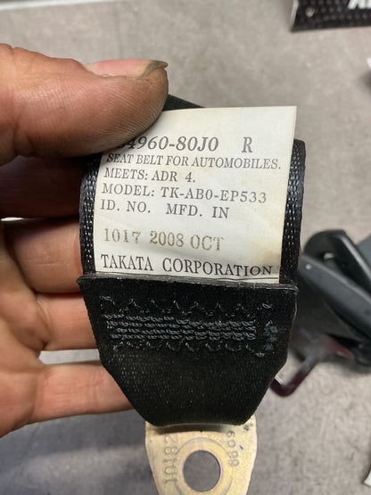2009 Suzuki SX4 7W102- Right Rear Seat belt- (TAG13593)
