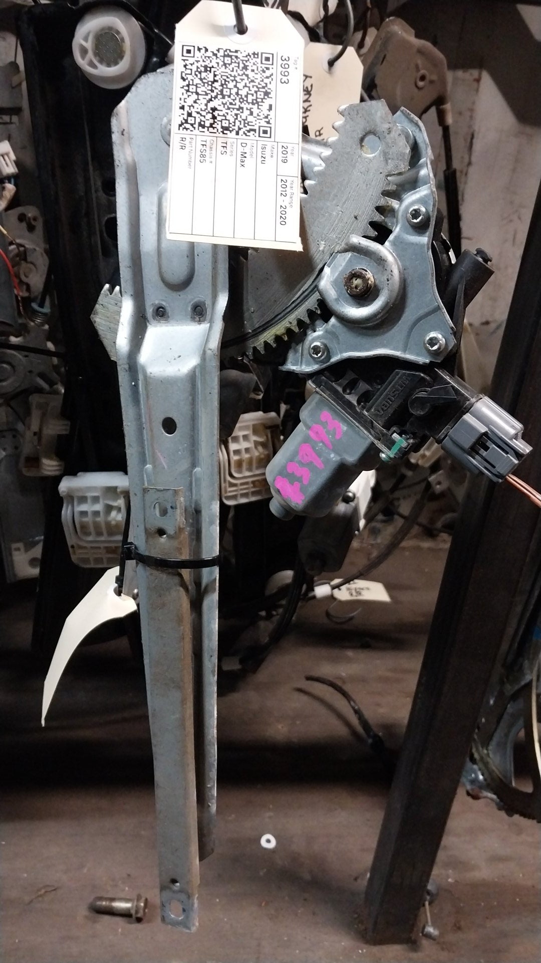 2012-2020 Isuzu D-Max TFS- Right Rear Window Regulator/Motor- (TAG3993)
