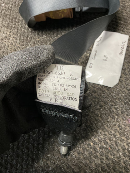 2007 Suzuki Grand Vitara 0W042- Right Front Seat Belt- (TAG10723)