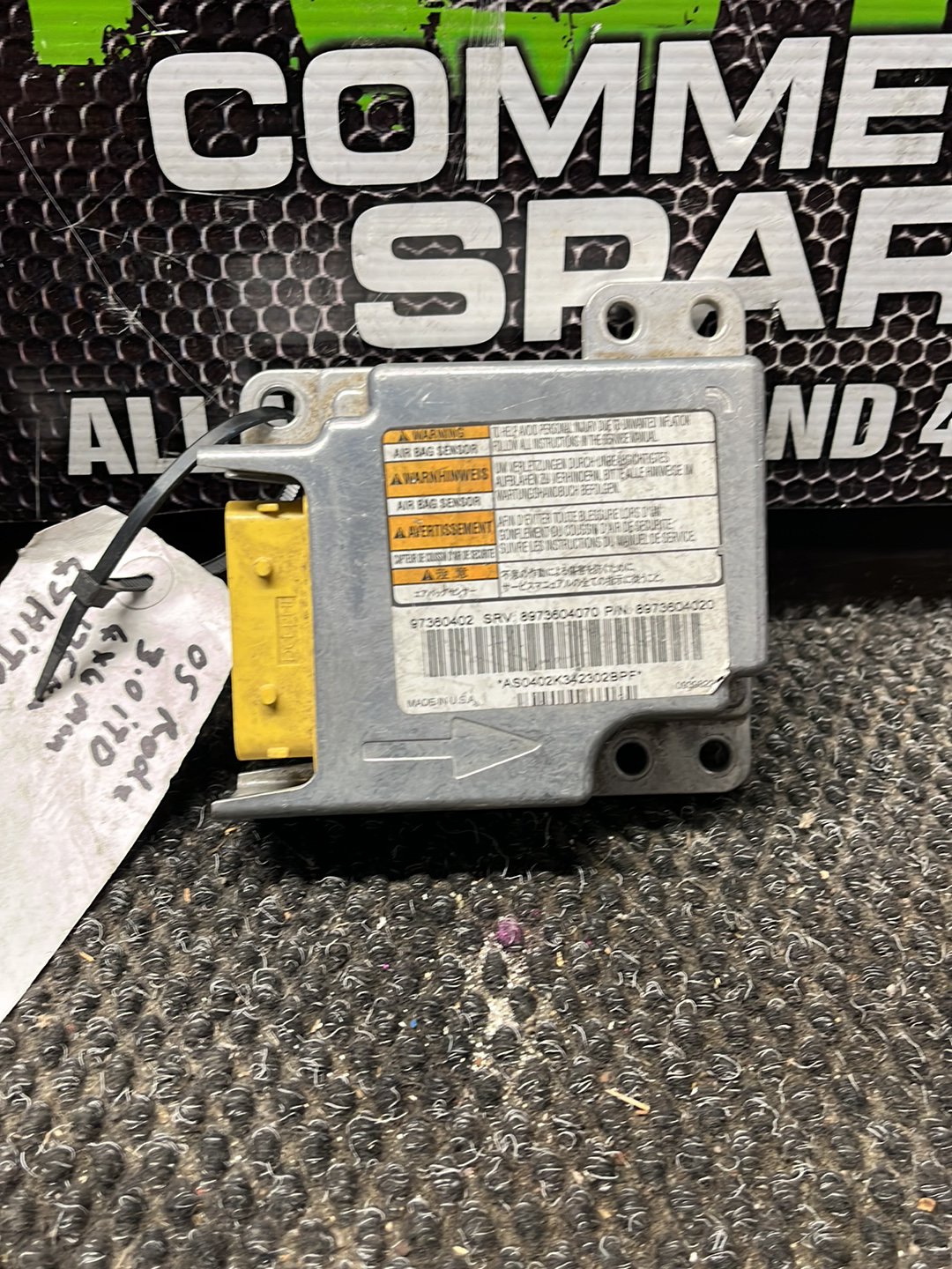 2005 Holden Rodeo- Airbag Module- (TAG9062)