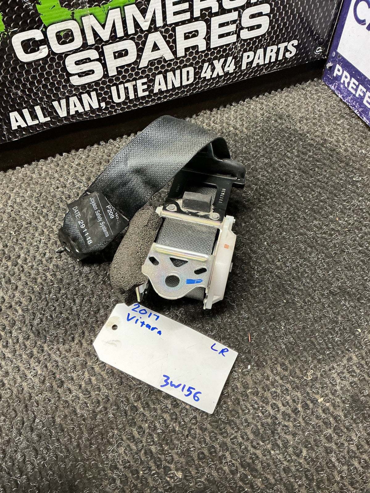 2017 Suzuki Vitara 3W156- Left Rear Seat Belt- (TAG10909)