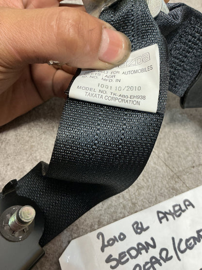 2010 Mazda Axela BL 7W098- Rear Centre Seat Belt- (TAG13603)