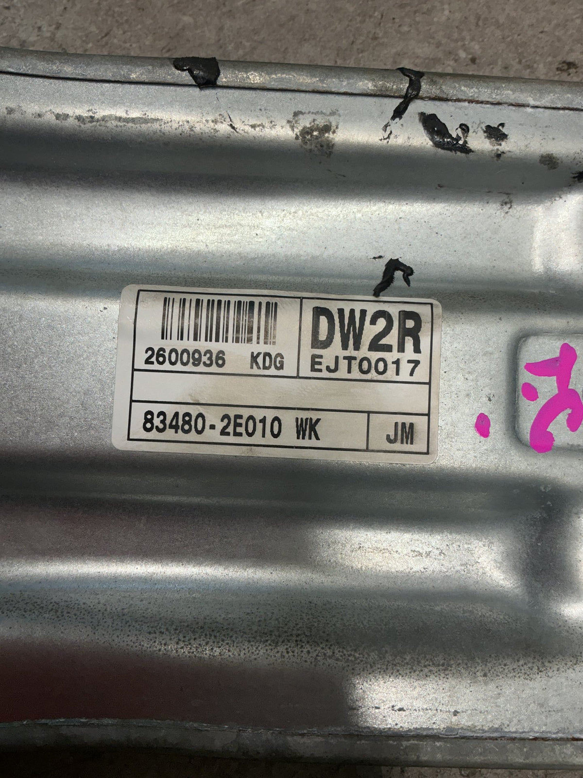 2010 Hyundai Tucson- Right Rear Window Regulator/Motor- (TAG17034)