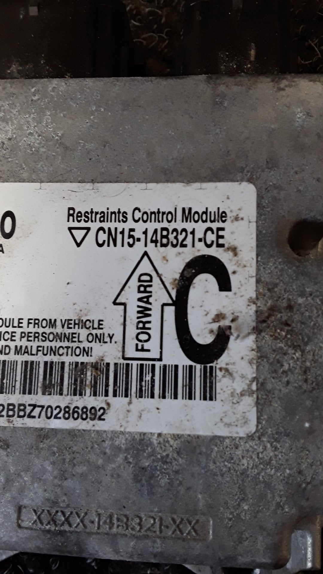 2015 Ford EcoSport TITANIUM 1.5- Airbag Module- (TAG6696)