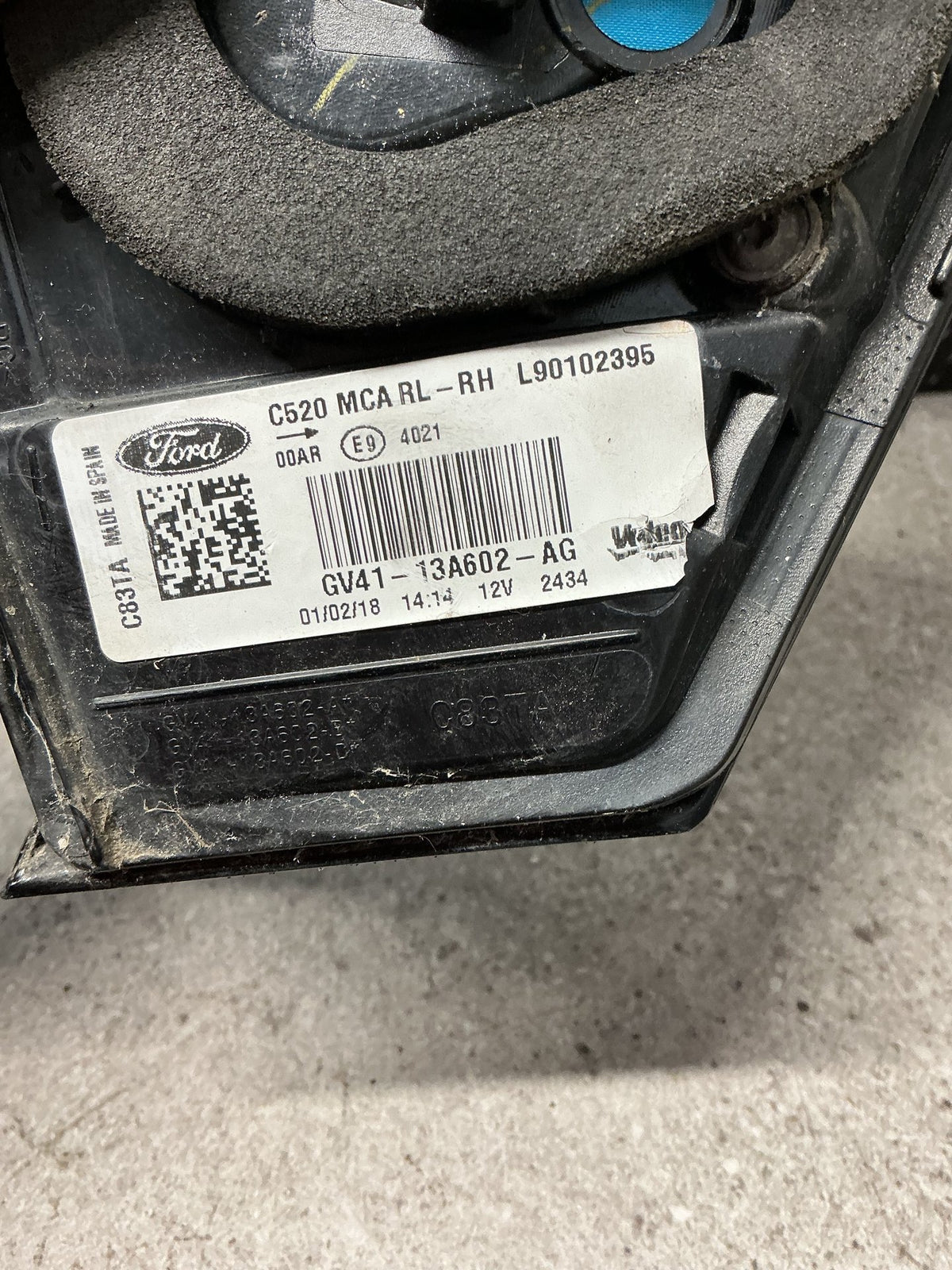2016-2018 Ford Escape ZG- Right Tailgate Light- (TAG12052)