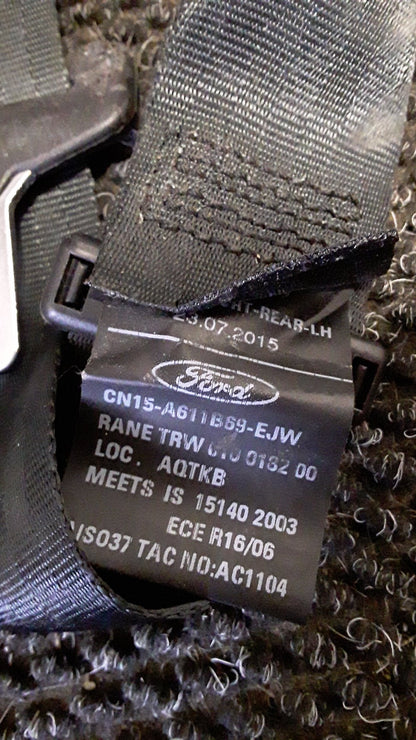 2015 Ford EcoSport TITANIUM 1.5- Left Rear Seat Belt- (TAG6631)