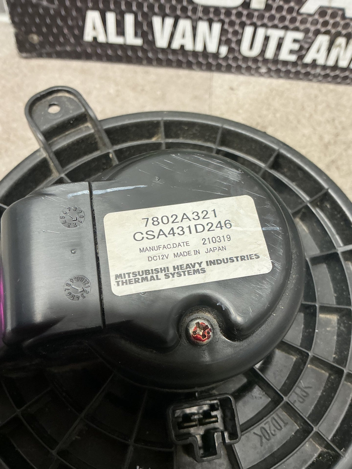 2021 Mitsubishi Outlander GF8- Heater Fan Motor- (TAG16846)