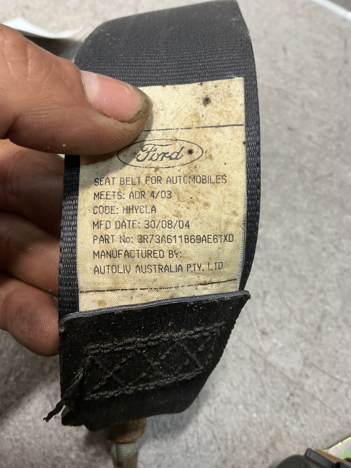 2005 Ford Territory 1W057- Left Rear Seat Belt- (TAG13584)