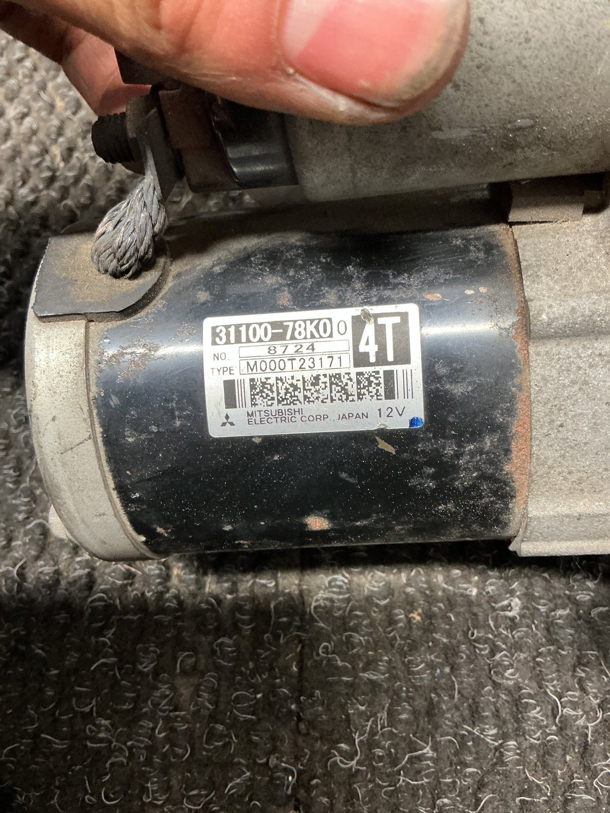 2008 Suzuki Vitara 7W075- Starter Motor- (TAG10752)