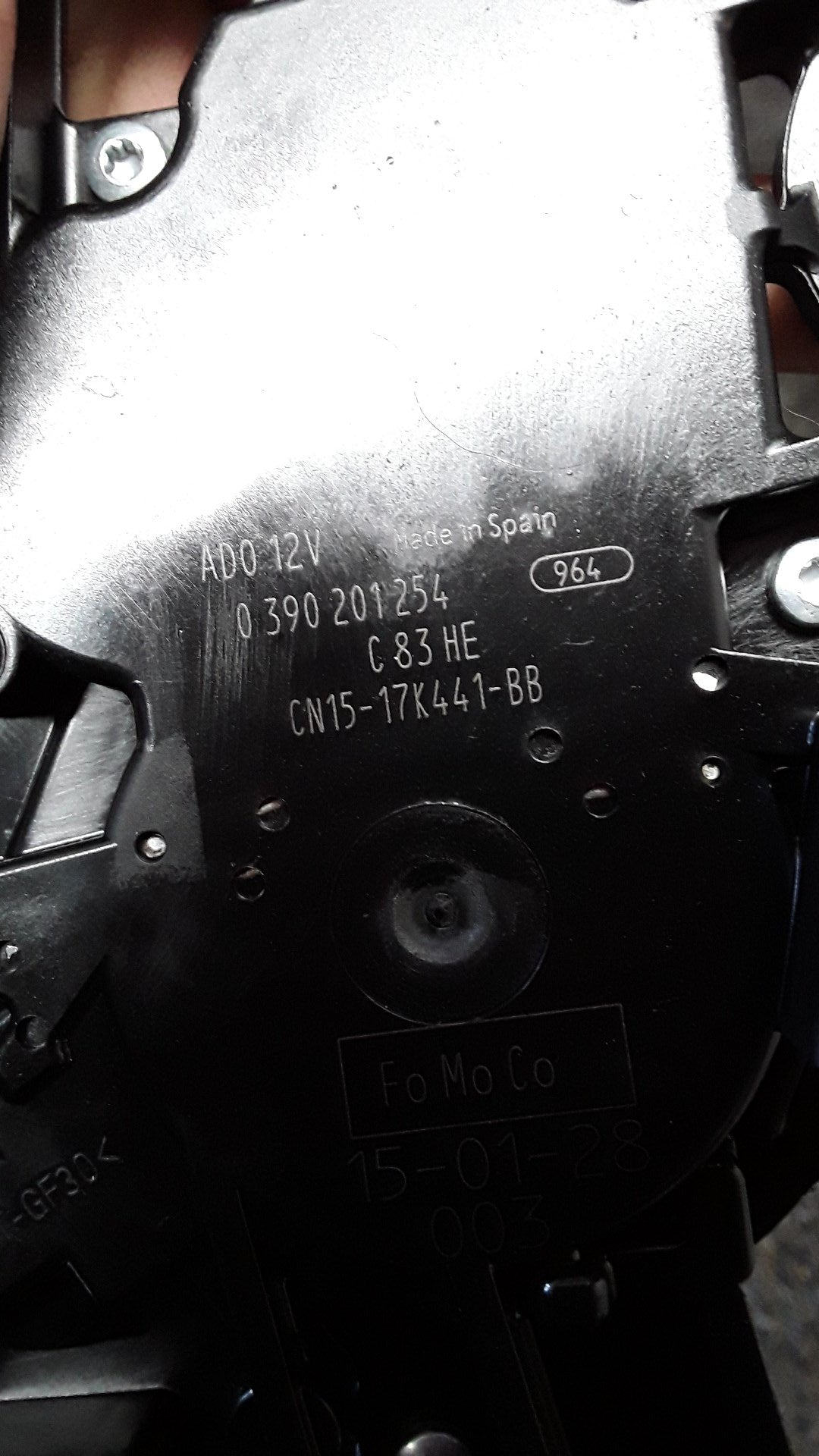 2015 Ford EcoSport TITANIUM 1.5P/6AT/SW- Rear Wiper Motor- (TAG6627) PN: CN15-17K441-BB