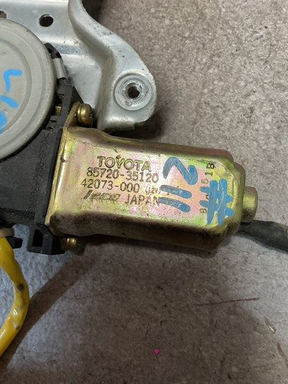 1998 Toyota Hilux III N180- Left Rear Window Regulator/Motor- (TAG12781) PN: 85720-35120