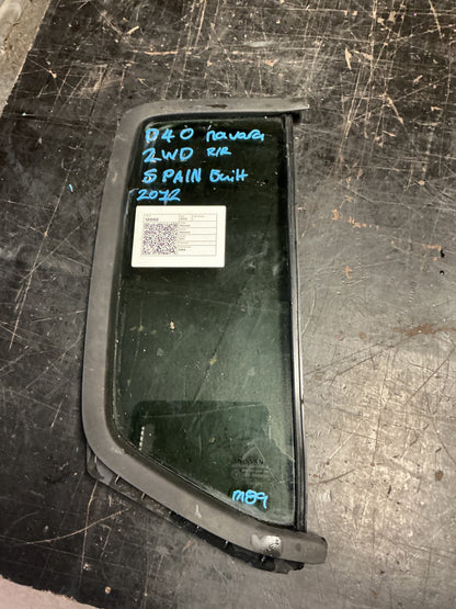 2012 Nissan Navara D40 - Right Rear Quarter Door Glass - (TAG18666)