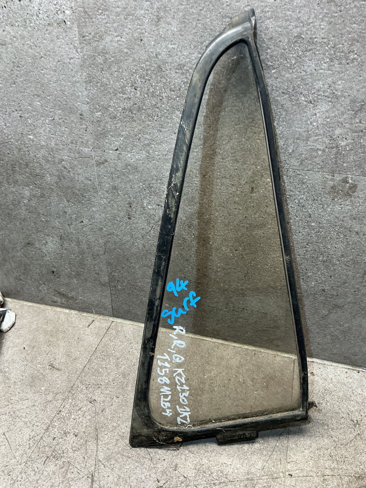 1994 Toyota Hilux Surf KZN130 - Right Rear Quarter Door Glass - (TAG18619)