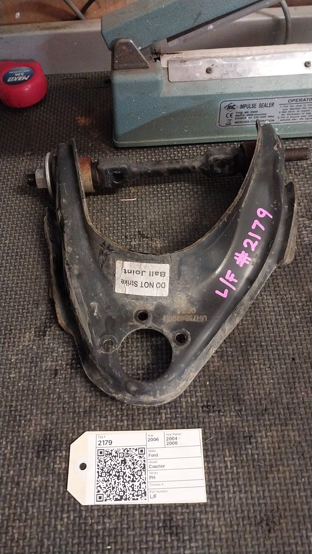 2004-2006 Ford Courier PH- Left Front Upper Control Arm- (TAG2179)