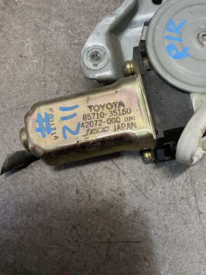 1995-2002 Toyota Hilux III N180- Right Rear Window Regulator/Motor- (TAG12780)